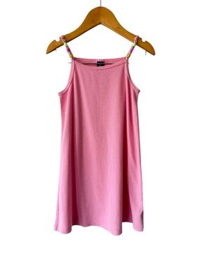 Old Navy Pink Ribbed Tank Top with Beaded Straps 4T